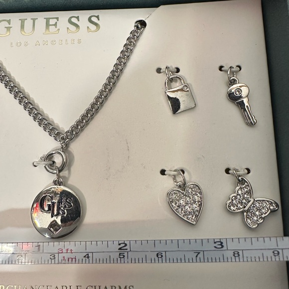 🆕GUESS Silver Interchangeable Charm Necklace Set - Picture 9 of 10